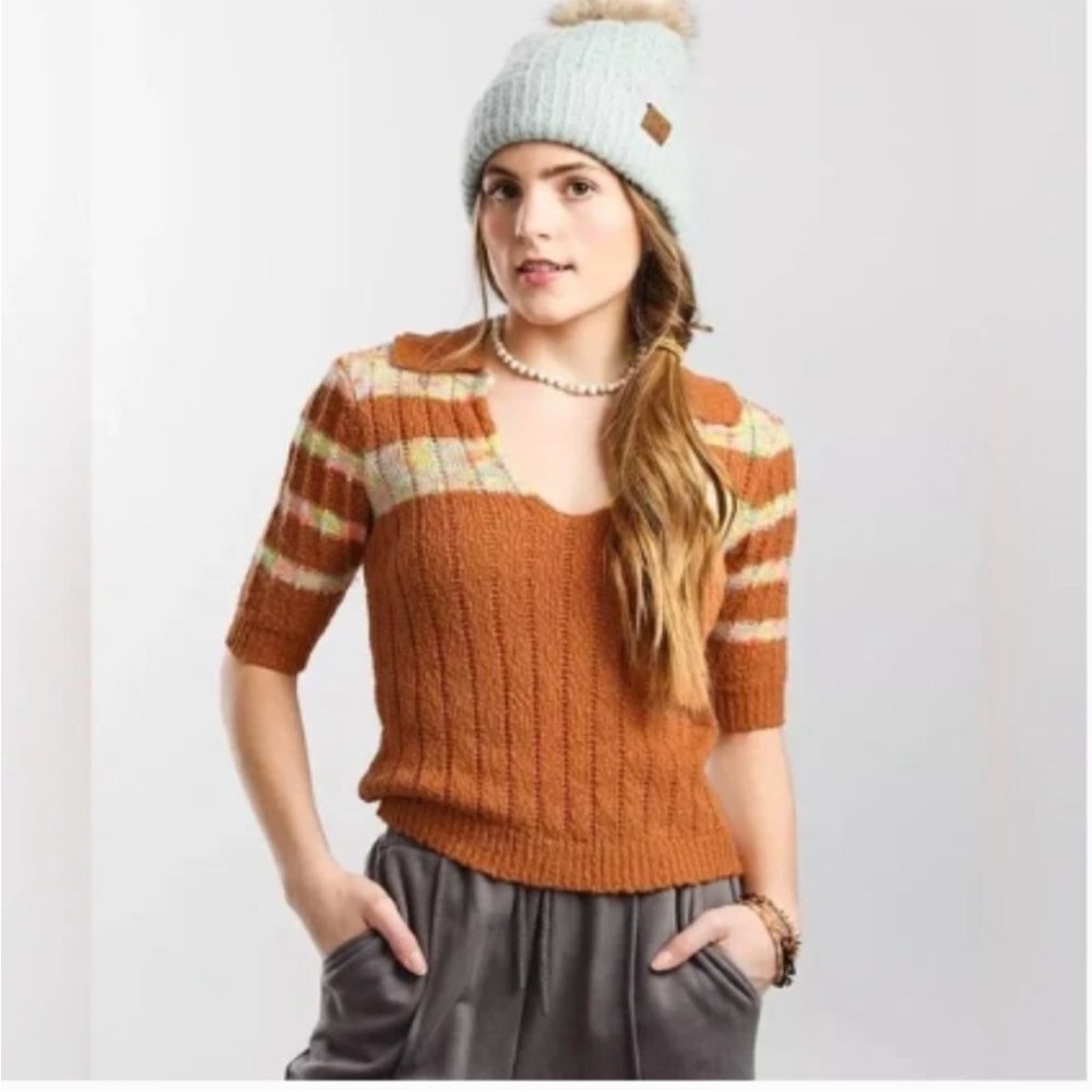 NWOT Free People Retro Stripe Sweater Small